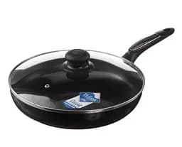 Универсальная сковорода для жарки A-Plus 28 см антипригарная с мраморным покрытием с крышкой