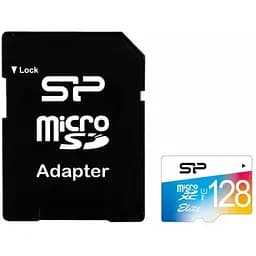 Карта памяти Silicon Power MicroSDXC 128 GB C10 Elite Color UHS-I + адаптер SP128GBSTXBU1V21SP
