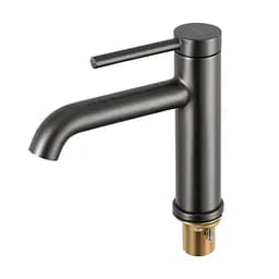 Змішувач для умивальника Gappo G1006-9 сірий Gungrey Графитовый хром