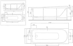 Панель для ванни AM.PM Like A0 170x70 фронтальна (W80A-170-070W-P) - мініатюра 3