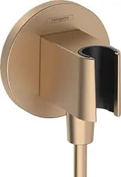 Шланговое подсоединение Hansgrohe FixFit Porter S с держателем Brushed Bronze 26888140, Бронза