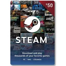 Steam Wallet Gift Cards $50 (Регіон Україна)