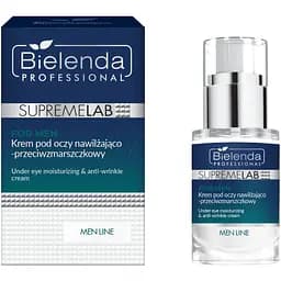 Зволожуючий крем під очі Bielenda Supremelab Men Line проти зморшок 15 мл