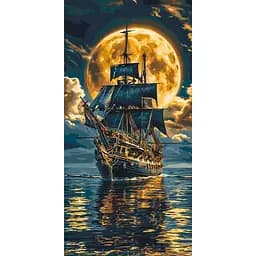 Картина за номерами "Корабель у морі" Origami LW5108, 40х80 см