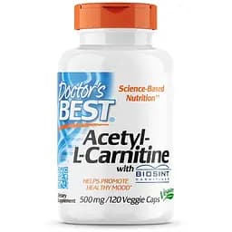 Жироспалювач Doctor's Best Acetyl-L-Carnitine 500 mg, 120 капсул