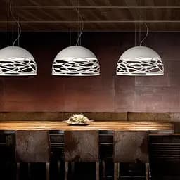 Світильник Лофт із білим різьбленим плафоном Ø 20 см | Арт. MJ 193-200 WT | Line F