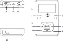 Yaakin K2, цифрове радіо Go DAB/DAB+/FM, акумуляторна батарея, портативний кишеньковий приймач, у комплекті - мініатюра 3