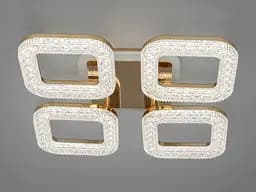 Люстра стельова LED Diasha S2205/4G, 50W, 3200K-6000K, золото, сучасний стиль, з пультом управління - мініатюра 3