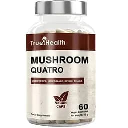 Суміш грибів True Health Mushroom Quatro, 60 вегакапсул