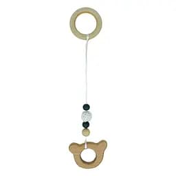 Детский деревянный грызунок "Мишка" Mega Zayka MGZ-0410-2 с подвеской