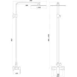 Душова система Globus Lux Sicilia SBQ-SH-125 - мініатюра 5