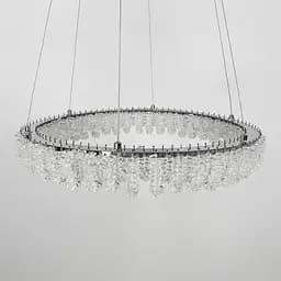 Кольцевая хрустальная люстра в хроме Ø 60 см Ст. 33038-600 CH | Line F