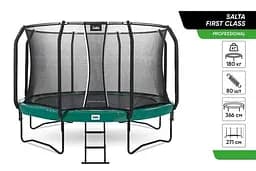 Батут Salta First Green, круглый, 366 см, зеленый (5373G)