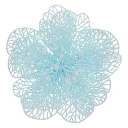 Ялинкова іграшка MIS LT Квітка новорічна середня 13х13х5 см блакитний