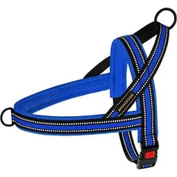 Шлея для собак BronzeDog Mesh Скандинавская, размер ХL, 54х68-82 см, синяя