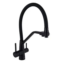 Смеситель для кухни Lidz Aria 020F3 с гибким изливом с подключением для питьевой воды (k35) LDARI020F3BLA39212 BLA