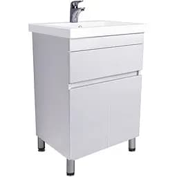 Тумба Мойдодир City White 60 з умивальником Como 60 Білий підлогова Білий