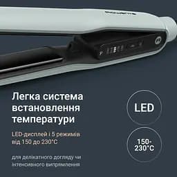 Випрямляч Rowenta Thermoglide, температурних режимів 5, 150-230С, іонізація, титан, світло-зелений - мініатюра 9