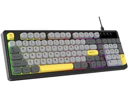 Клавіатура ігрова дротова Ajazz AF-BGY-98 USB Black-Gray-Yellow