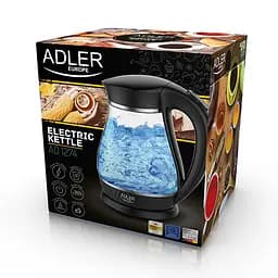 Електрочайник скляний Adler AD 1274 black 1,7 літр - мініатюра 7
