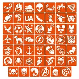 Набор трафаретов для био-тату Для мальчиков №1 Fresh Tattoo boys_simple_1_4x4_48_1