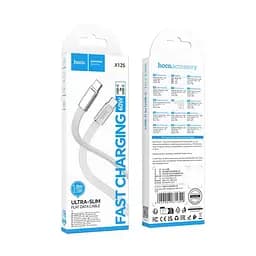 Кабель Hoco X125 Exceso 60W charging data cable Type-C to Type-C White - мініатюра 2