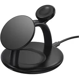 Бездротовий зарядний пристрій Choetech T587-F Magnetic 3 в 1 Wireless Charging Stand Black [101519] - мініатюра 2