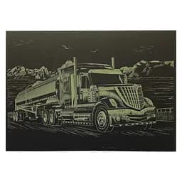 Гравюра А4 "Грузовик" ГрА4-2з эконом вариант в пакете 29,7х21 см