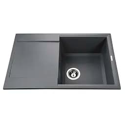 Кухонна мийка гранітна Globus Lux Komo сірий металік 790x500мм-А0003, Сірий