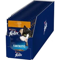 Вологий корм для котів Felix Fantastic, шматочки в желе, з куркою, 85 г - мініатюра 4