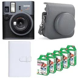 Подарунковий набір Фотоапарат Fujifilm Instax Mini 41 Фотопапір 50 шт Чохол Фотоальбом на 108 фото сірий