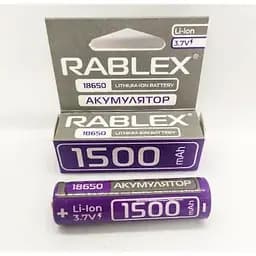 Літій-іонний акумулятор Rablex 18650 1500 mAh 3.7 V (Li-ion) Original - мініатюра 2