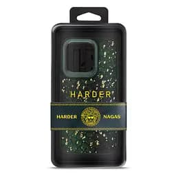 Кожаный чехол для Apple iPhone 15 Pro, Harder Nagas, зеленый, термополиуретан ТПУ + экокожа с имитацией кожи Наги, панель, защита корпуса, противоударный, микрофибра, рамка вокруг камеры, защита всего корпуса, (ARM76738) - мініатюра 3