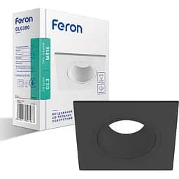 Светильник точечный Feron DL0380 MR16 G5.3 черный квадрат поворотный (1780)