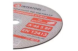 Коло відрізне по металу та нержавіючій сталі Intertool 230 х 1.6 х 22.2 мм в упаковці 10 шт. - мініатюра 3