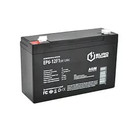 Аккумуляторная батарея Europower AGM EP6-12F1, 6 V 12 Ah (150 x 50 x 95 (100)) Black Q10