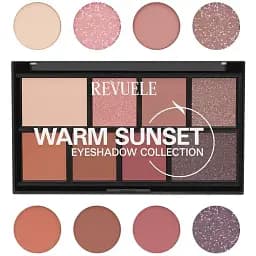 Палітра тіней для повік Revuele Eyeshadow Collection Warm Sunset 15 г - мініатюра 2