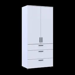 Шафа для одягу Doros Торн Білий 2 ДСП/3Ш (полиці) 90х51.6х200 (44900438) - мініатюра 12