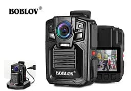 Нагрудна боді-камера Boblov HD66/D7 з дисплеєм 2.0 дюйма нічний запис датчик руху 2акумулятори 1950 мАгод