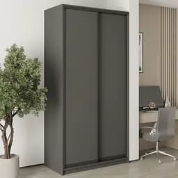 Шафа-купе дводверна MebelStar Стандарт BG 2ДСП 120x45x240 см Антрацит (MBS-9960)