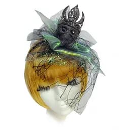 Обруч Череп з коронкою з вуаллю