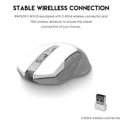 Игровая беспроводная мышь Fantech WG-10 RAIGORII PixArt 10G White - мініатюра 7