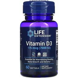 Витамины и минералы Life Extension Vitamin D3 7000 IU, 60 капсул