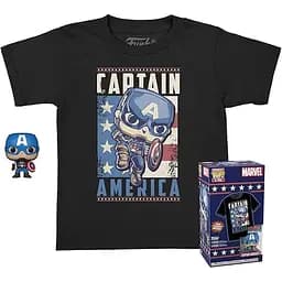 Набір Funko Pop Марвел Капітан Америка Marvel Captain America з футболкою 4 см FP M CA TS L