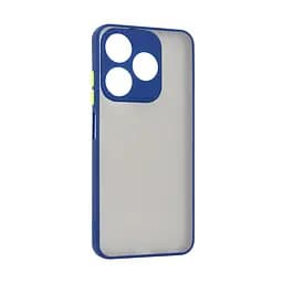 Чехол-накладка для TECNO Spark 10 4G (KI5q), Frosted Matte, синий, противоударный чехол с защитой всего корпуса, термополиуретан TPU + поликарбонат PC, ArmorStandart (ARM70499)