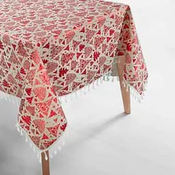 Скатерть Lotus Home - New Year красная 140x140