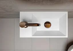 Умивальник Miraggio COPPER 400 (0000162) Miramarble, Глянцевий, Накладний, Білий - мініатюра 8