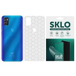 Захисна плівка SKLO Back (тил) Trans. для ZTE Blade A5 (2019) Прозорий / Соты