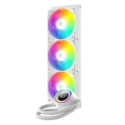 Система рідинного охолодження ID-Cooling FX360 TD White, Thermal display, 3x AS-120-ARGB V2 PWM, 300～2000±10%RPM, Intel:1851/1700/1200/2066/2011/1366/115x, AMD: AM4/AM5, до 350 Вт - мініатюра 2