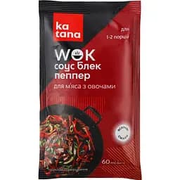 Соус Katana Wok Блэк Пеппер для мяса с овощами 60 мл